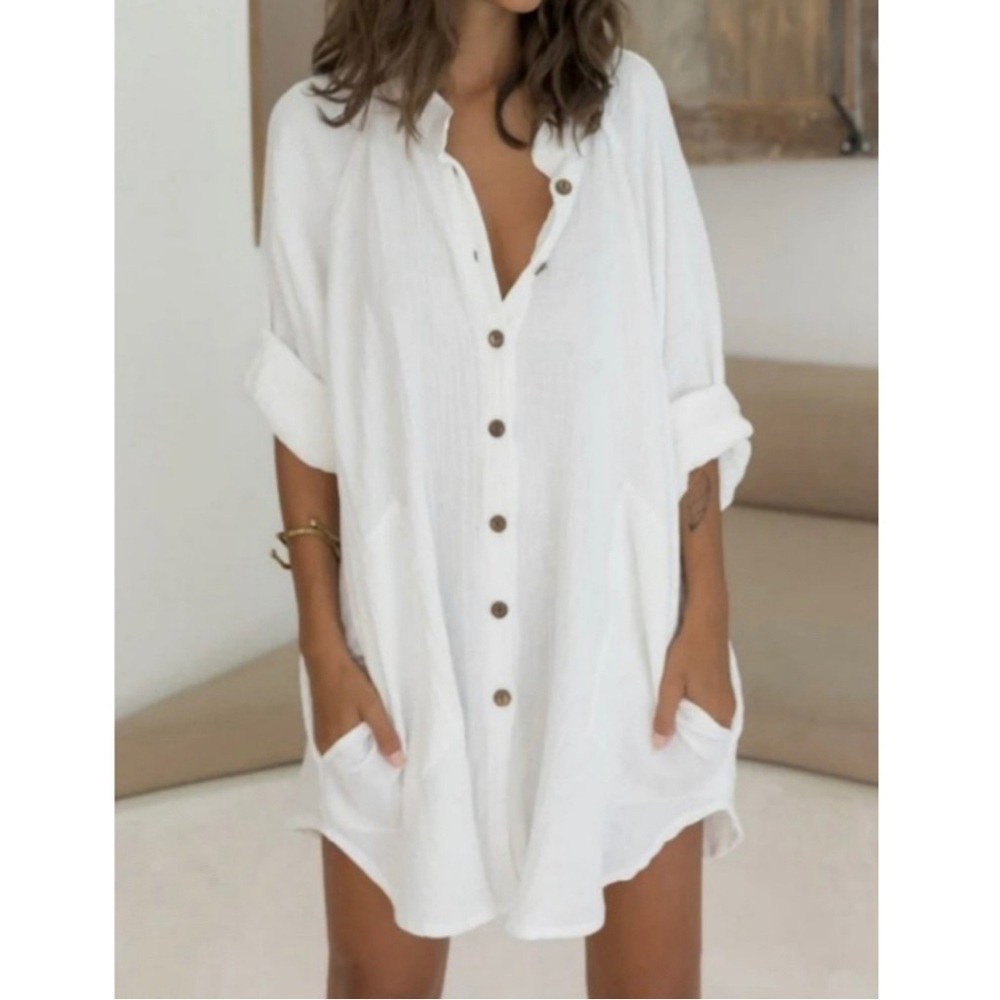 The BECKETT Button Down Shirt Dress